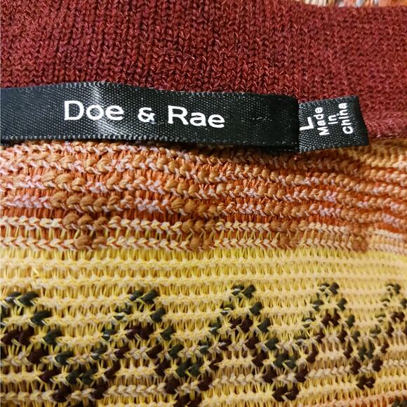 Doe & Rae Zig Zag Embroidered Cardigan Sz L - Picture 8 of 10